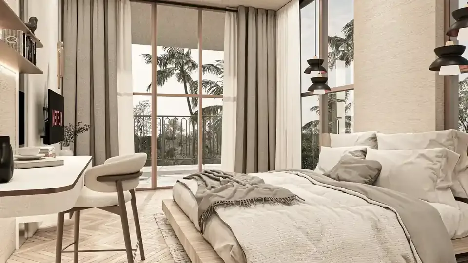 Chambre avec balcon à COCO Hills — perspective du promoteur